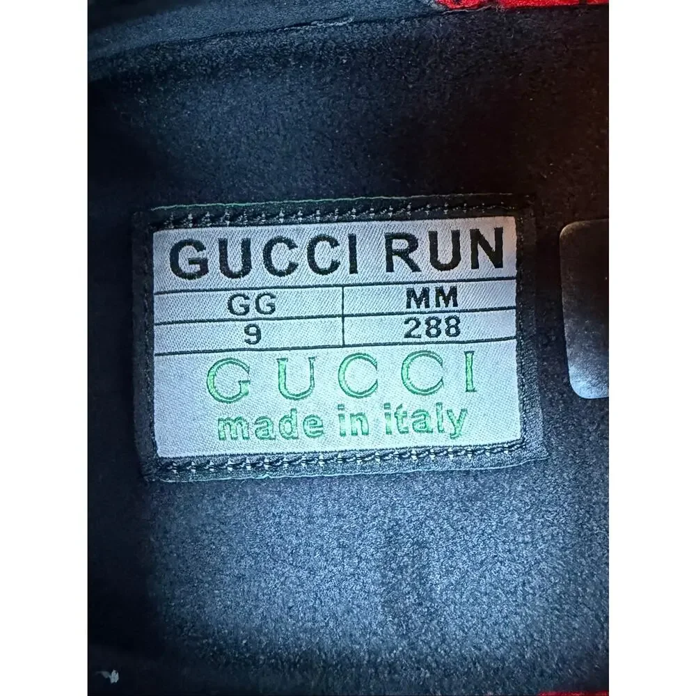 Size 9G/10US - Gucci Run Sneaker Black Red